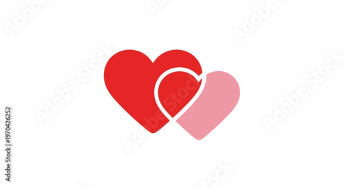 Two Intertwined Hearts Symbolizing Love and Connection.