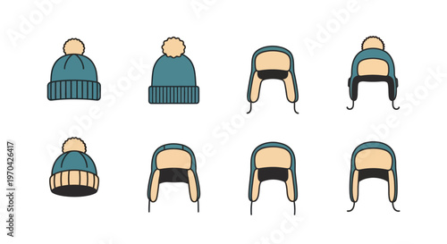 Collection of Winter Hats and Beanies.