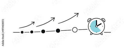 Connection retry backoff and increasing delay between repeated failed requests in unstable network systems, a simple sequence of dots spaced further