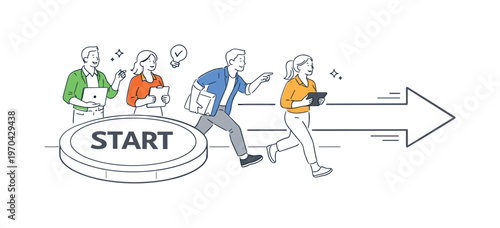 A simple clarity of action scenario where professionals clearly understand what to do next and proceed without hesitation in their workflow, using a