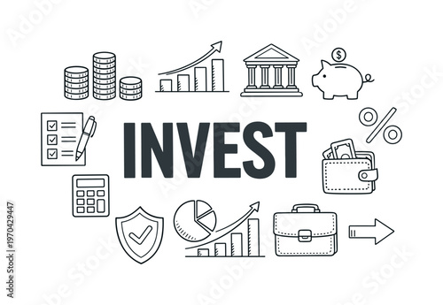 Financial investment planning and wealth building concept centered on smart decision making, asset growth and long-term financial security in a modern