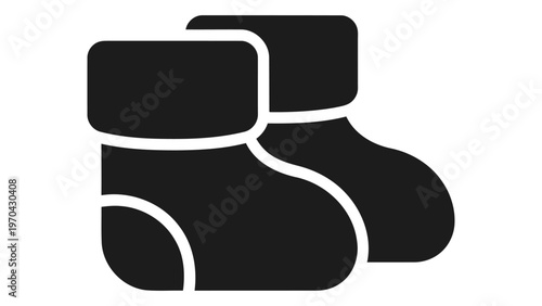 Baby booties knit icon