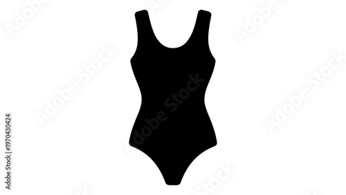 Black silhouette of a tank bodysuit icon