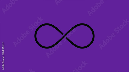 Infinity Symbol on Purple Background - Timeless Concept of Boundlessness.