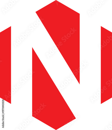 Free Download VECTOR LOGO LETTER N IN RED C... - GFXLoad