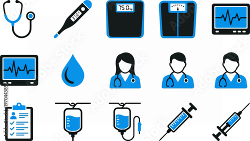 Medical Icons - A Comprehensive Collection of Healthcare Symbols.
