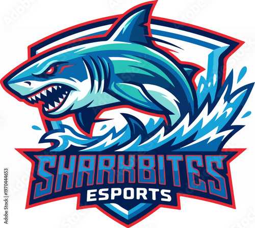 Sharkbites Esports Logo - A Dynamic and Aggressive Design.