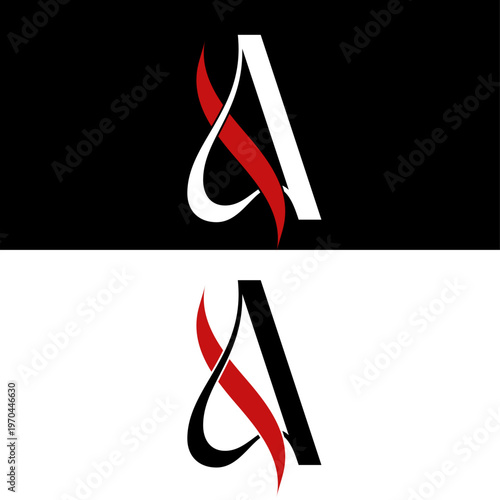 A and Alif Monogram Logo Vector Luxury Alphabet Branding Design
