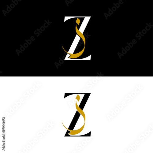 Z and Zaa Monogram Logo Vector Luxury Alphabet Branding Design