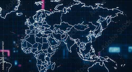 Digital Global Map Interface for Data Visualization and Connectivity