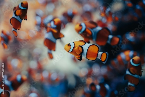 clown fish on coral reef