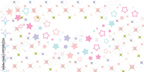 Cute Pastel Star Pattern Background with Soft Color Design