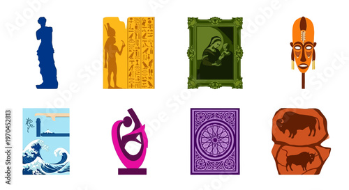 Diverse Art and Cultural Icons Collection