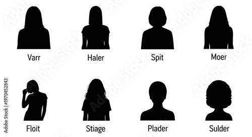 Diverse Silhouette Figures Representing People