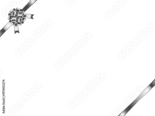 リボン花、縁、斜F、2銀