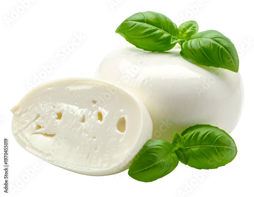 Creamy, fresh balls with green herbs