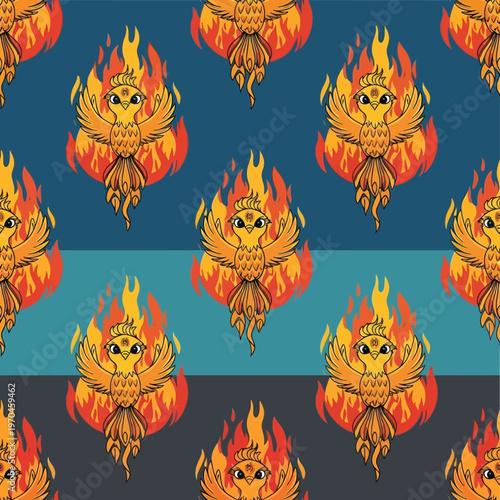 Fiery Owl Symbol of Rebirth and Transformation.