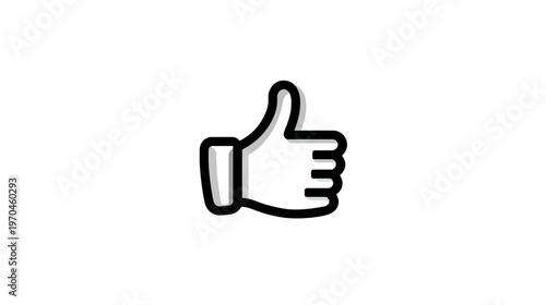 Thumbs Up Hand Gesture Icon - Positive Feedback, Approval, Like Symbol for Web and UI Design