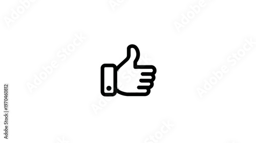 Thumbs up gesture icon representing approval, like, good job, positive feedback, success, and agreement on a white background.