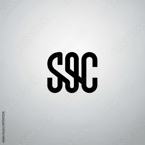 Modern Abstract SSC Monogram Logo Design.