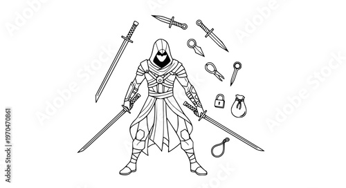 Assassin Vector with Floating Weapon Orbit System in Dynamic Circular Composition