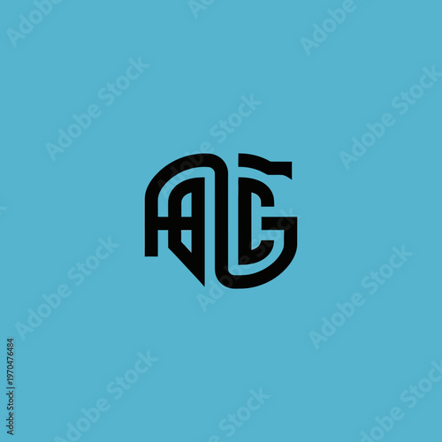 Monogram AG logo design abstract modern.