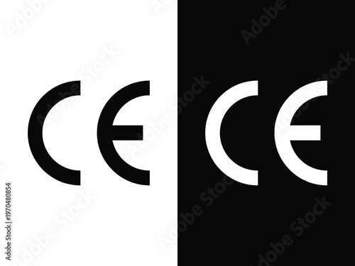 CE packaging mark icon vector