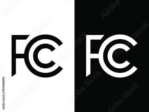FCC packaging mark icon vector