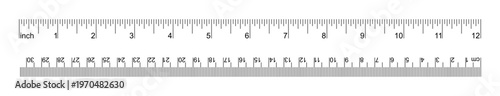 12 Inch and 30 Centimeter dual scale ruler