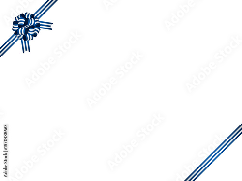 リボン花、縞、斜F、m15青