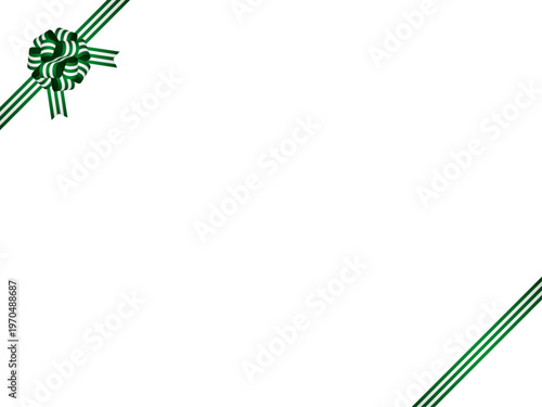 リボン花、縞、斜F、m17緑