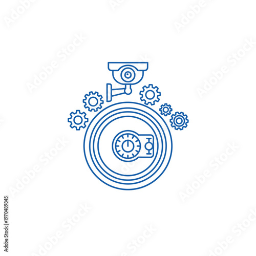 Security System Technology and Safe Protection Concept.