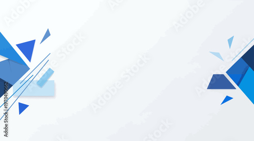 Abstract Geometric Blue Shapes in Modern Graphic Design.