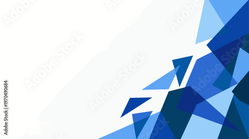 Abstract blue geometric triangles form a modern digital graphic background design.
