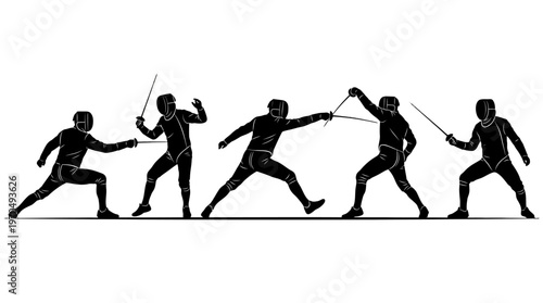 Silhouetted group of people engaged in tug of war competition with rope outdoors and dynamic teamwork.