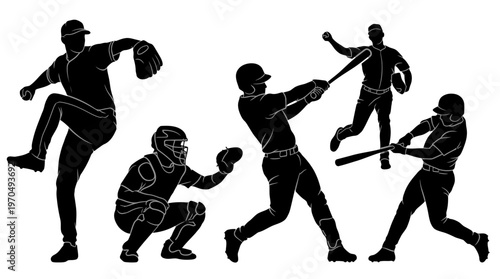 Silhouetted group of people engaged in dynamic combat poses and sparring.