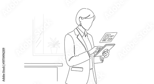 Businessman reading a financial newspaper.