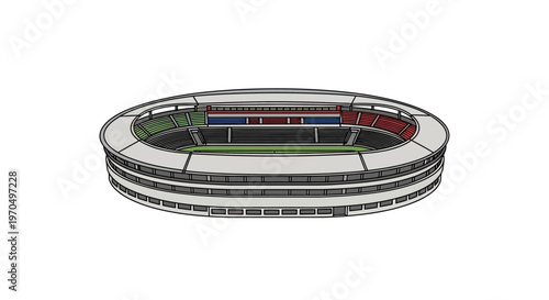 Large Circular Racing Track Stadium.