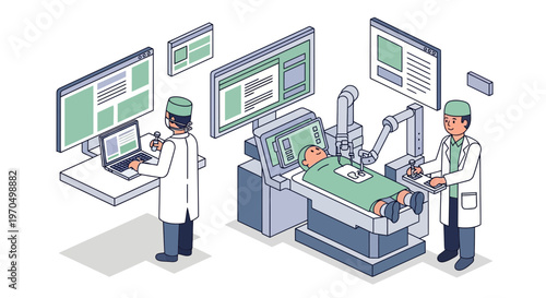 Doctors operating on a patient.
