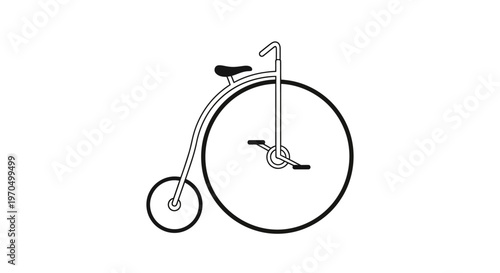 Vintage Penny Farthing Bicycle Design.