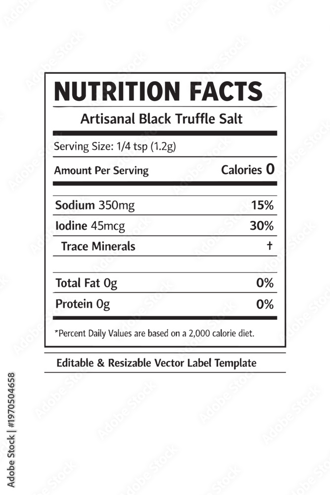 custom made wallpaper toronto digitalNutrition facts label for black truffle salt
