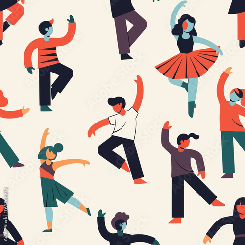 Diverse Group of People Dancing Joyfully.