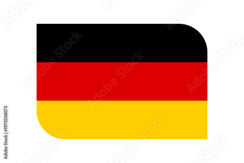 Germany flag nation symbol country official standard black red yellow horizontal stripes on transparent background