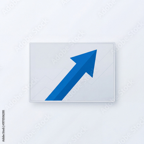 Ascending Arrow Panel Minimal KPI Growth Direction Concept