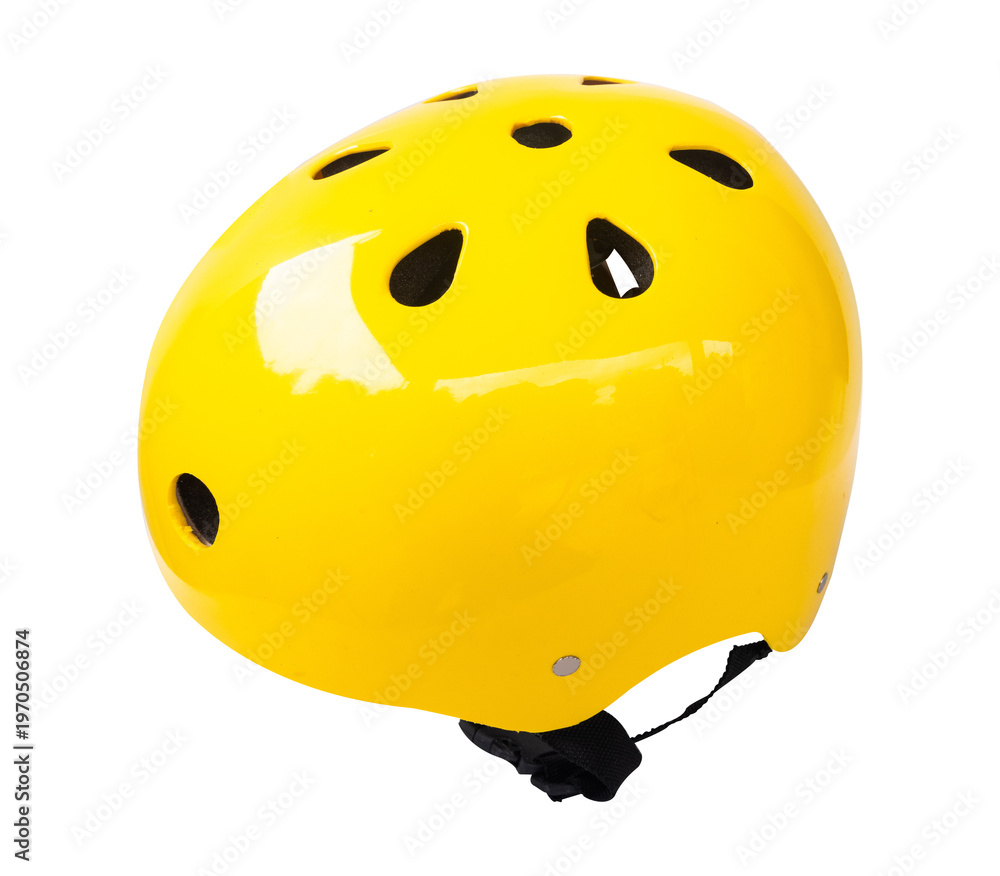Fototapeta premium bicycle helmet for head protection isolated on white background