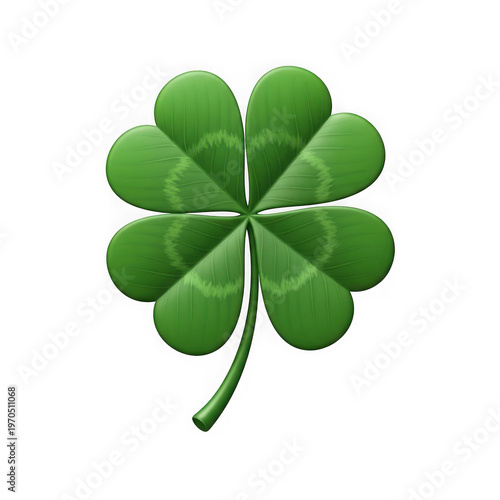 A vibrant four-leaf clover symbolizing luck and good fortune