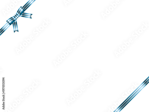 リボン蝶、縞、斜F、5水