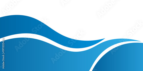 Modern blue banner background. Graphic design banner pattern background template with dynamic wave shapes.