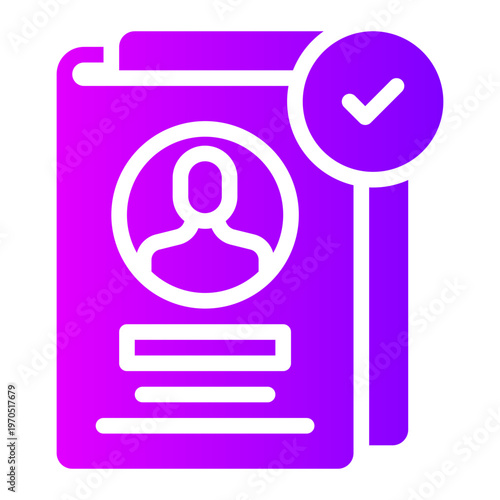 criminal record gradient icon