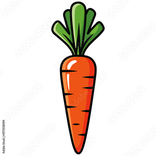 Cartoon Carrot Vegetable Vector Illustration